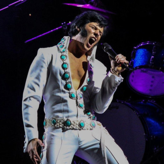 Charlie Harper as Elvis promotional photo
